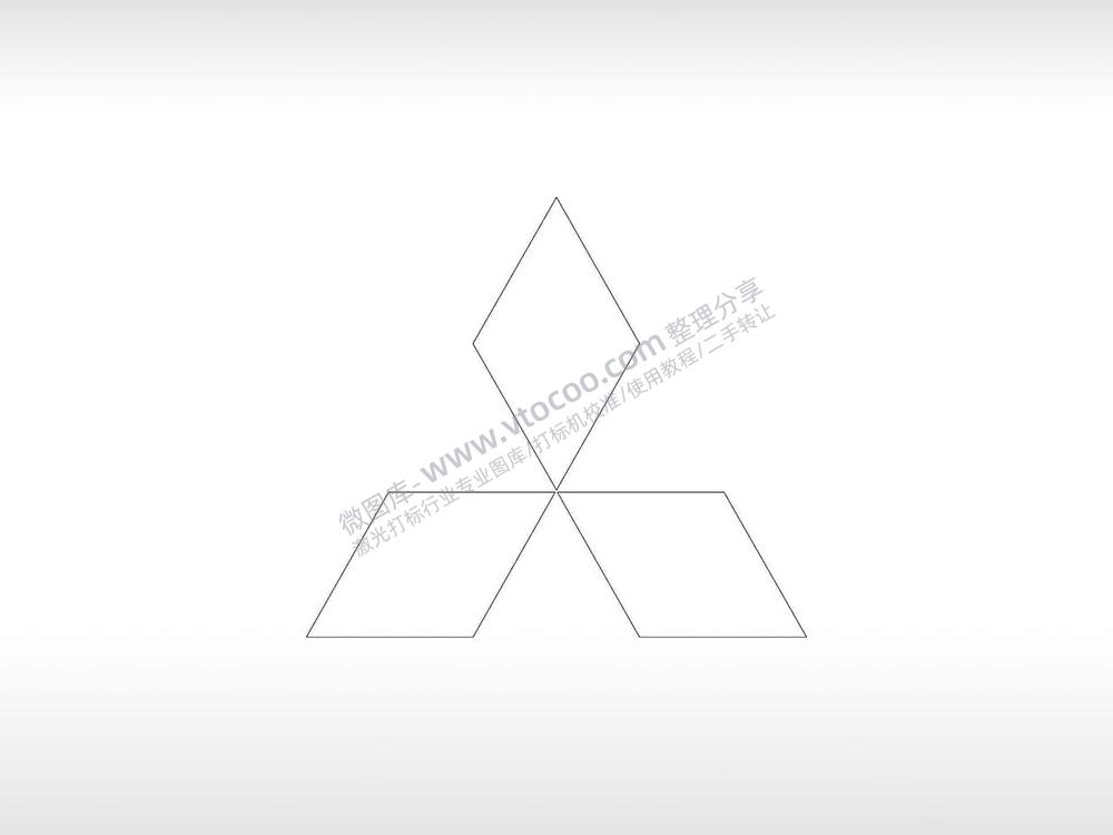 三菱汽车品牌logo交通PLC格式激光打标文件通用矢量图