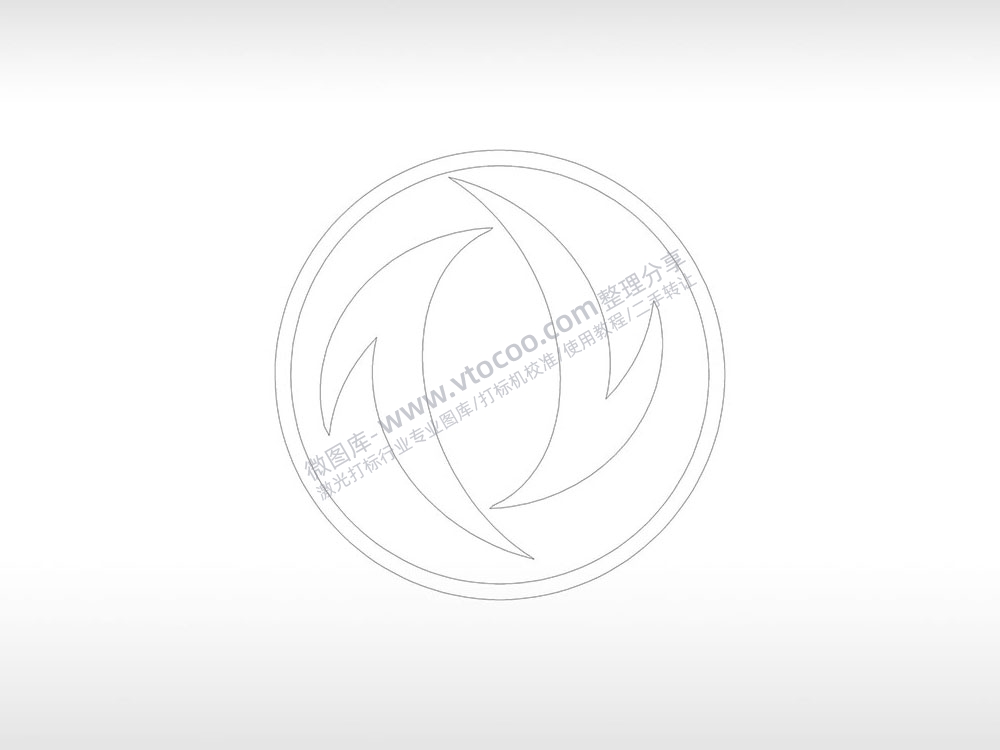 东风汽车logo中国交通工具PLC格式激光打标文件通用矢量图