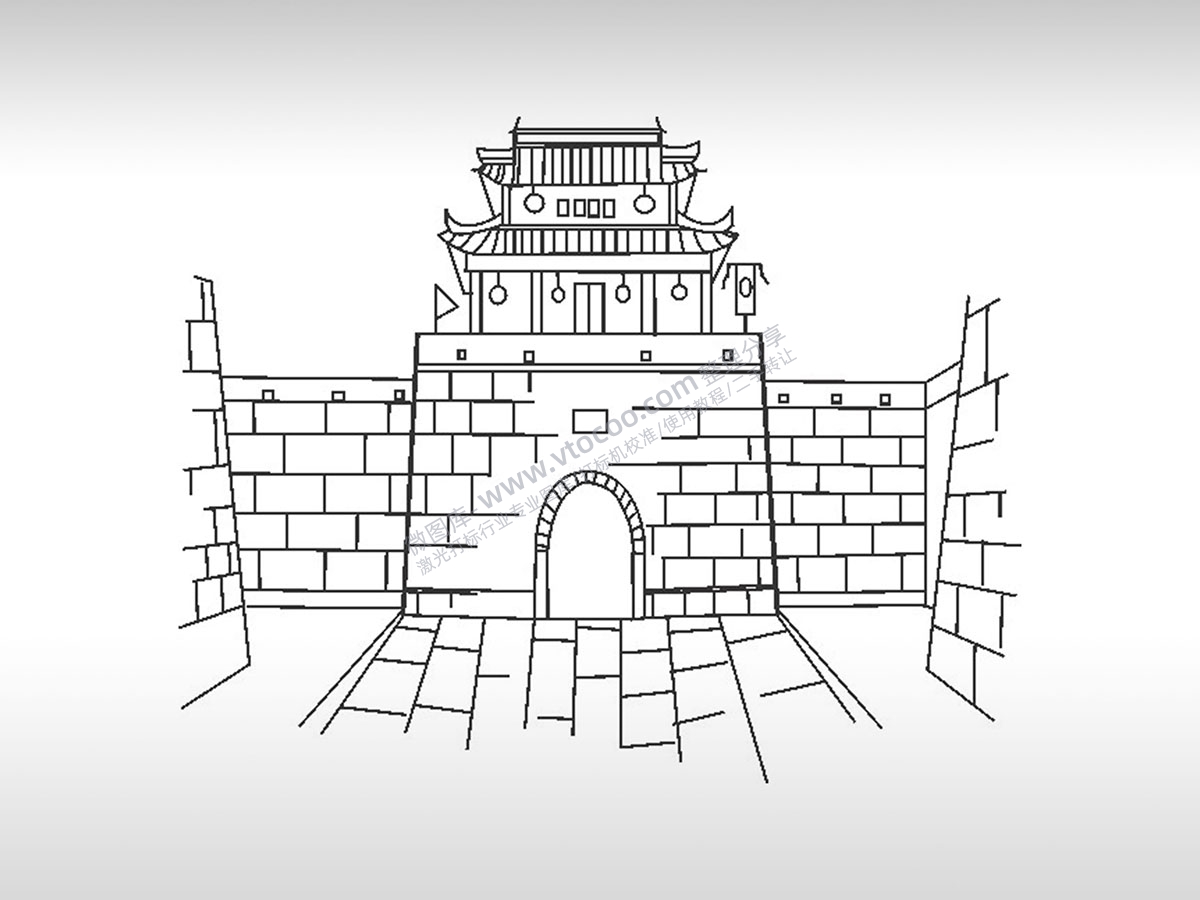 兴城古城四座明代古城之一中国十佳古城辽宁激光打标矢量图文档