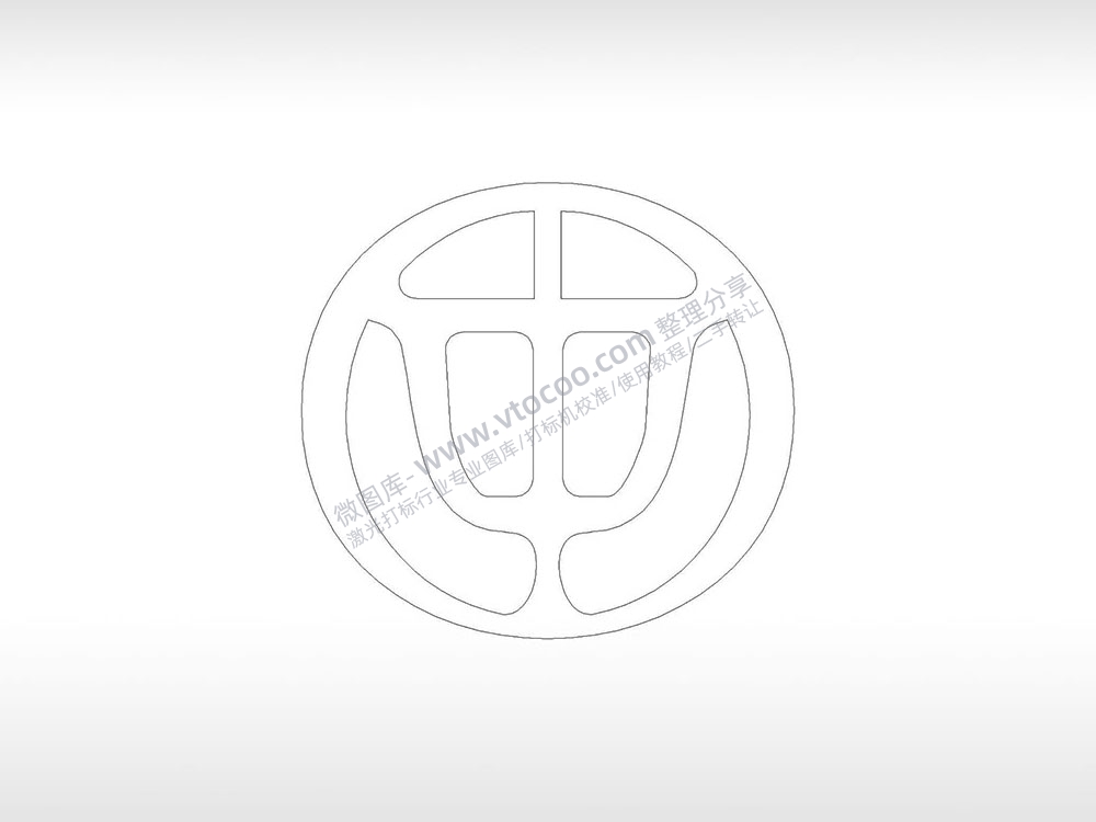 华晨汽车logo中国交通工具PLC格式激光打标文件通用矢量图