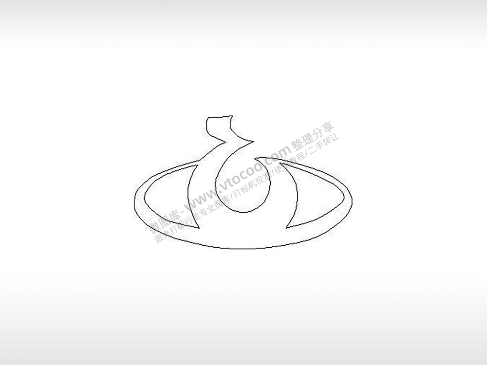 吉利熊猫汽车logo交通工具中国PLC格式激光打标文件通用矢量图