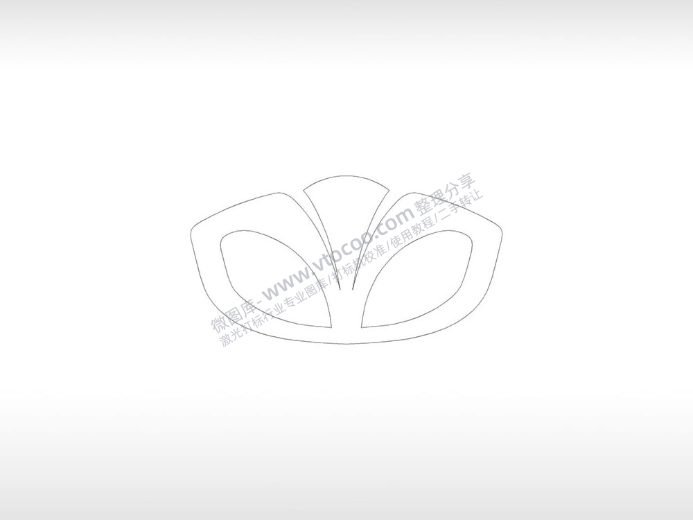 大宇汽车logo交通工具PLC格式激光打标文件通用矢量图