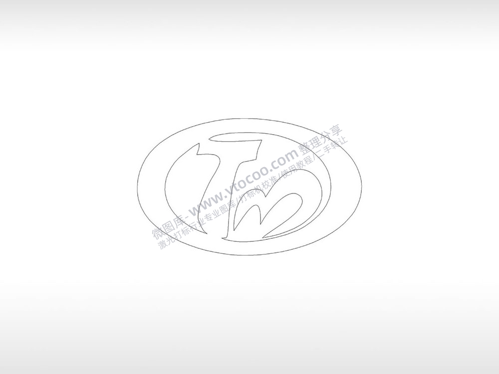 天马汽车品牌logo交通PLC格式激光打标文件通用矢量图