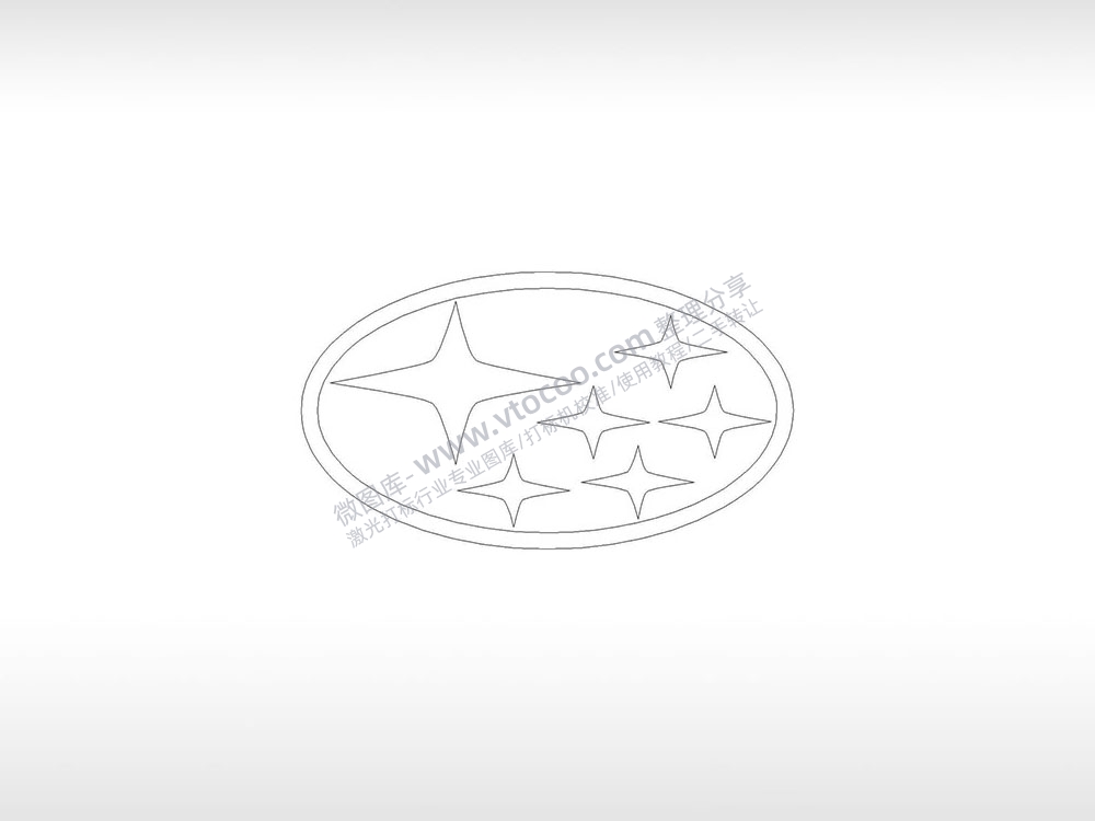 富士汽车logo日本PLC格式激光打标文件通用矢量图