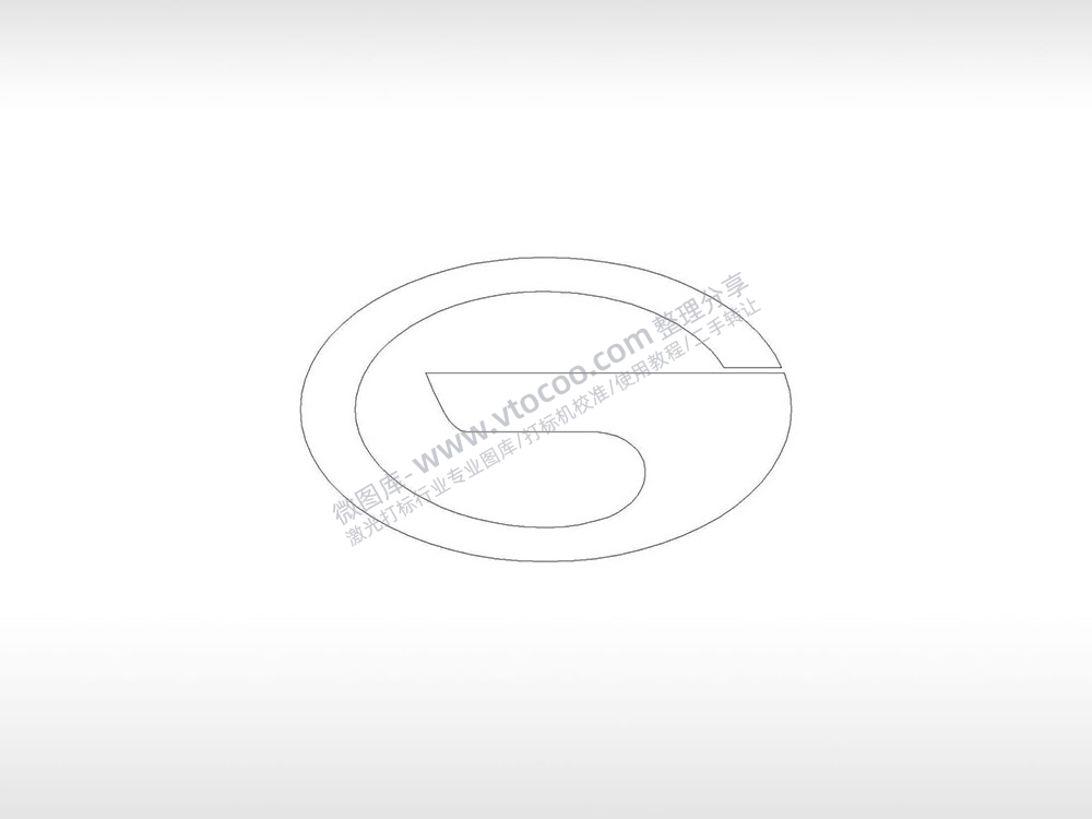 广汽传旗汽车logo中国PLC格式激光打标文件通用矢量图