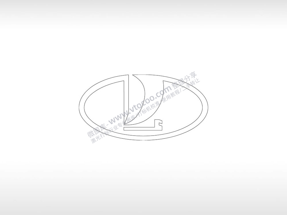 拉达汽车logo交通工具PLC格式激光打标文件通用矢量图