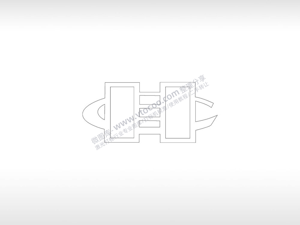 星河汽车logo交通工具PLC格式激光打标文件通用矢量图