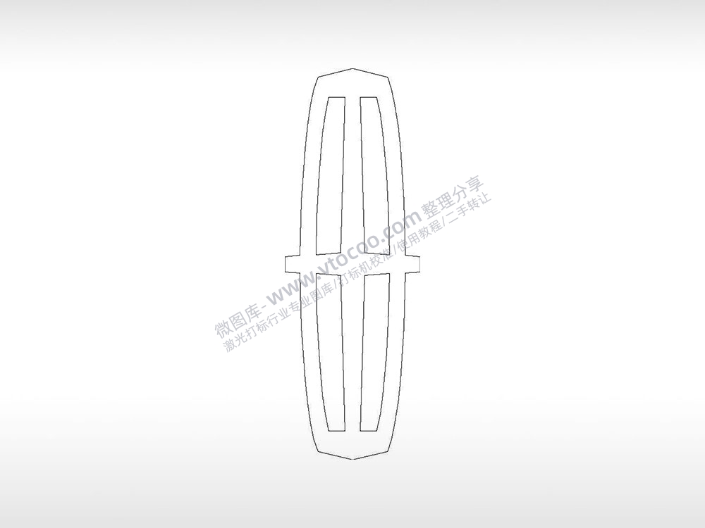 林肯汽车标logo交通工具PLC格式激光打标文件通用矢量图