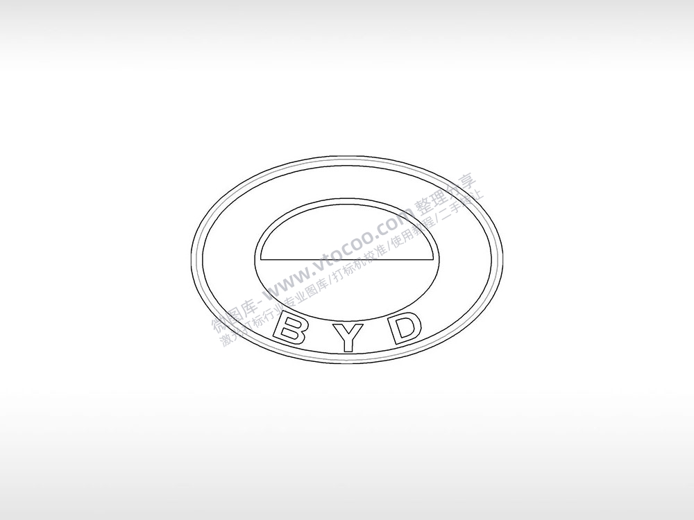 比亚迪汽车logo中国交通工具PLC格式激光打标文件通用矢量图