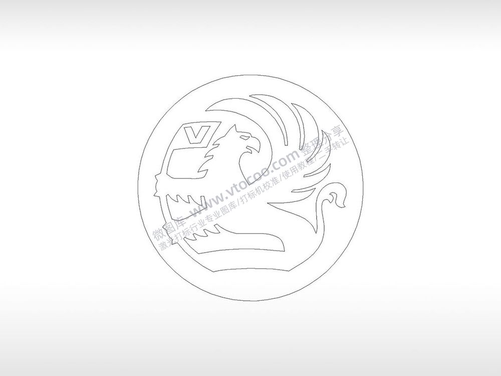 沃克斯豪尔汽车品牌logo交通PLC格式激光打标文件通用矢量图