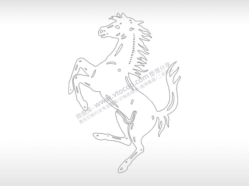 法拉利汽车logo意大利PLC格式激光打标文件通用矢量图