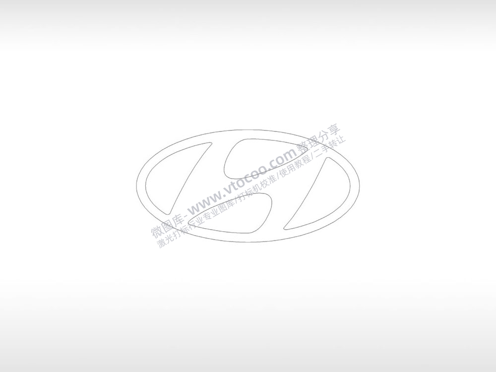 现代汽车品牌logo交通PLC格式激光打标文件通用矢量图