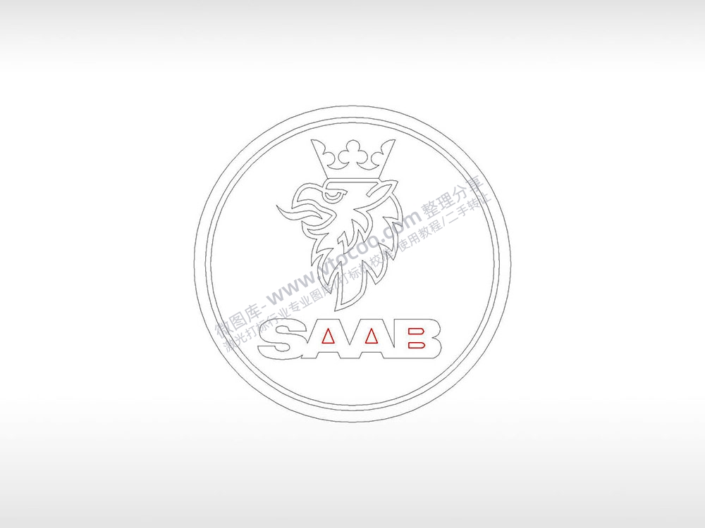 绅宝汽车品牌logo交通PLC格式激光打标文件通用矢量图