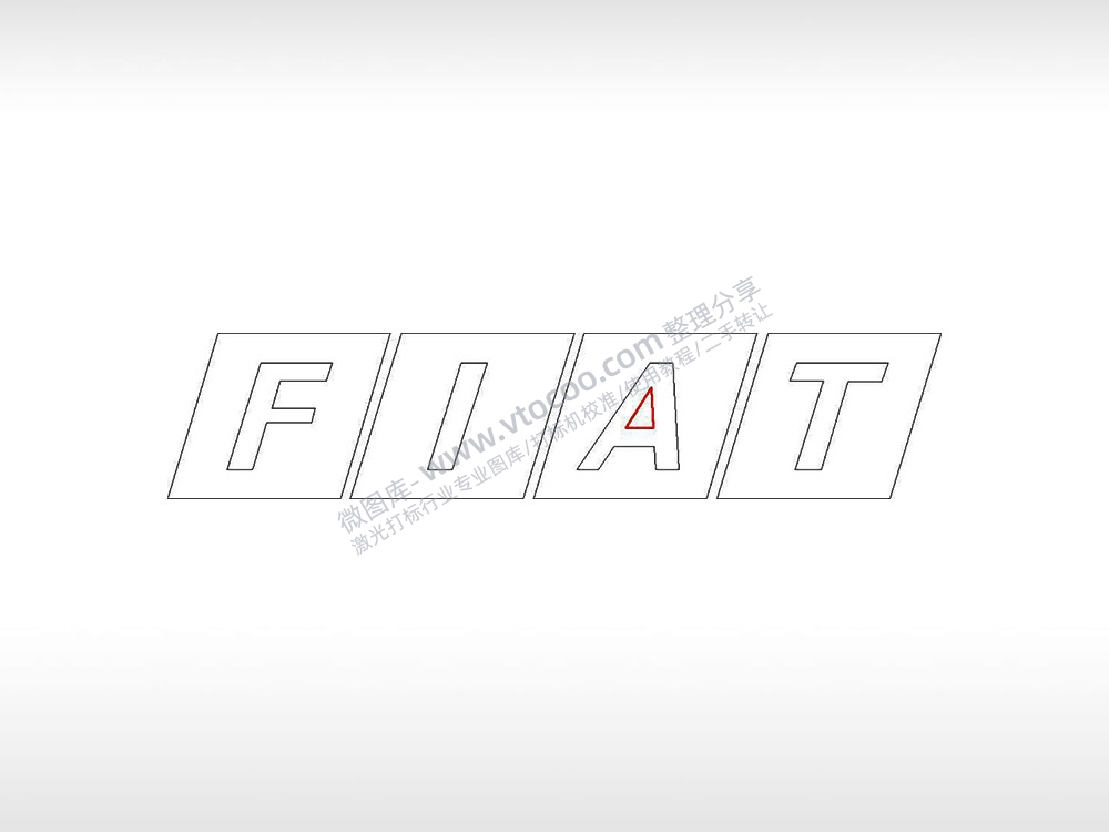 菲亚特汽车logo意大利交通工具PLC格式激光打标文件通用矢量图