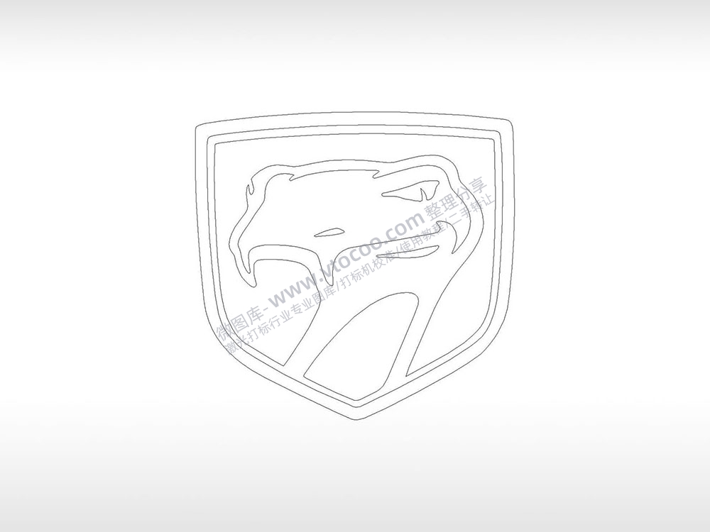 蟒蛇汽车logo交通工具PLC格式激光打标文件通用矢量图