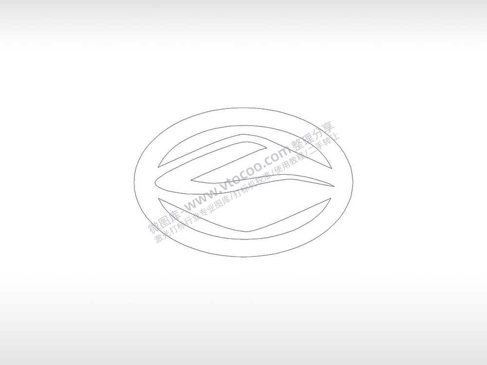 陆风汽车车标logo交通PLC格式激光打标文件通用矢量图