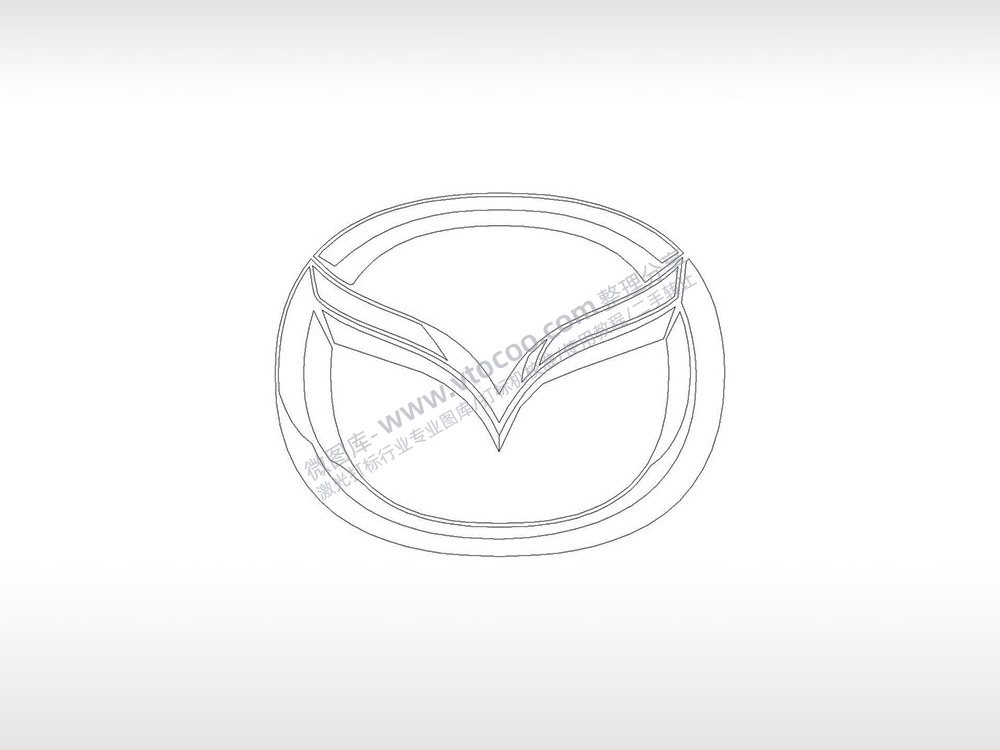 马自达汽车车标logoPLC格式激光打标文件通用矢量图