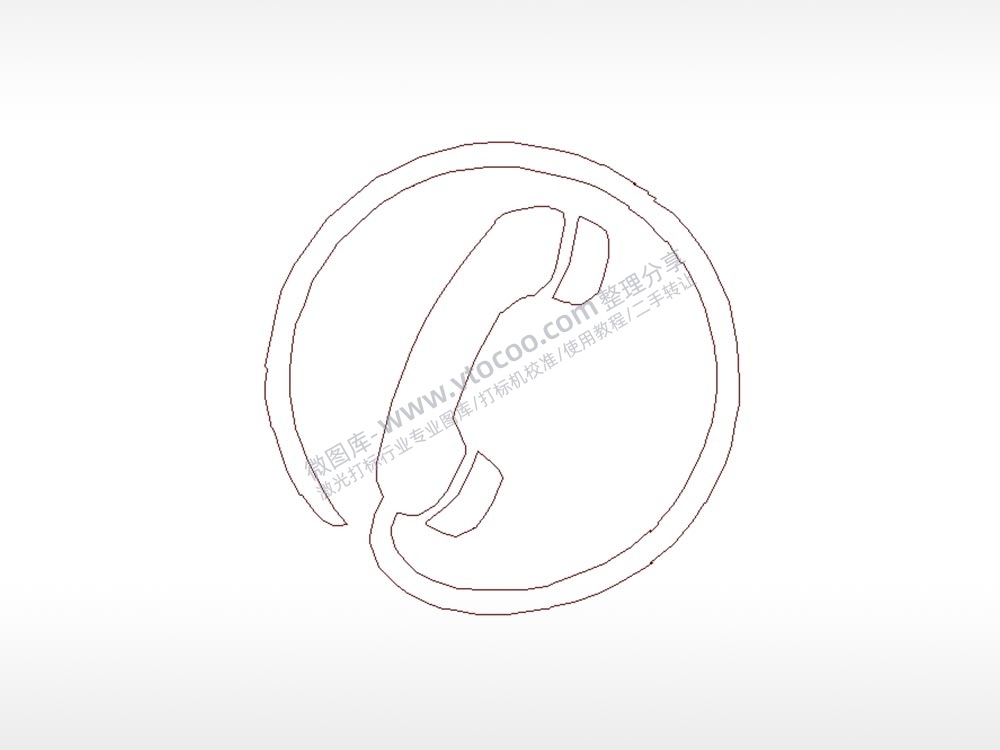 电话标志车牌钥匙扣PLT格式激光打标文件通用矢量图