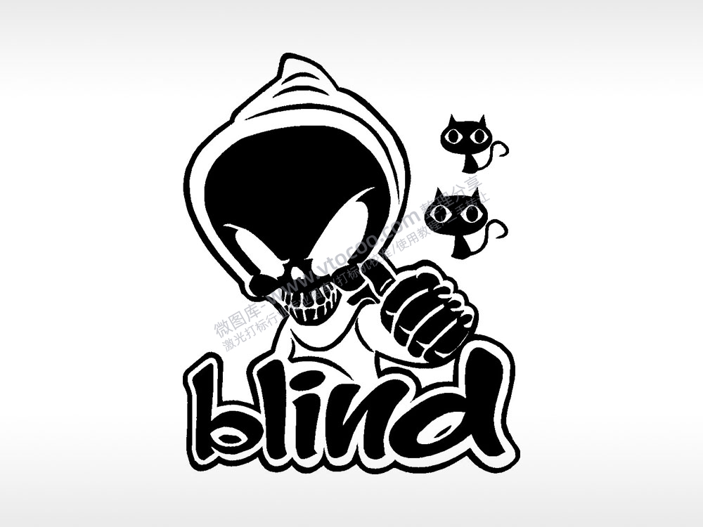 骷髅头英文卡通整蛊手机后壳PLT格式激光打标文件通用矢量图