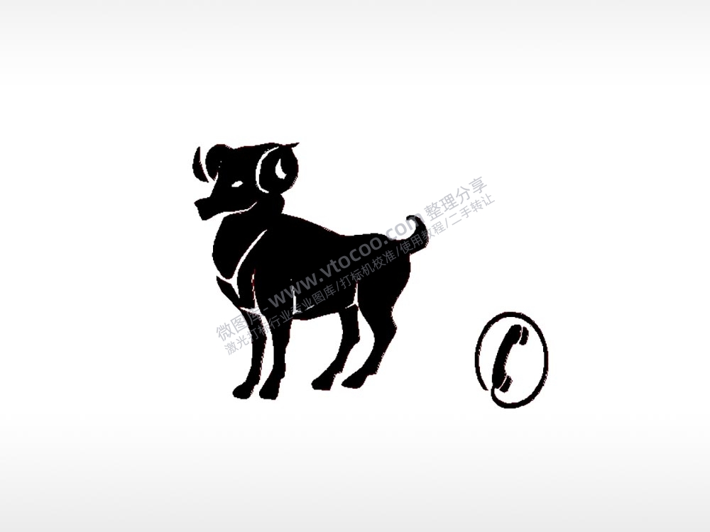 白羊座车牌钥匙扣PLT格式激光打标文件通用矢量图