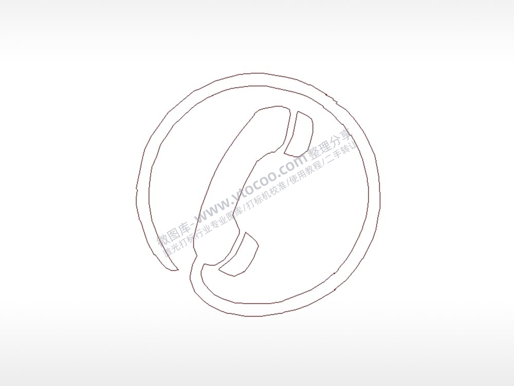 电话标志车牌钥匙扣PLT格式激光打标文件通用矢量图