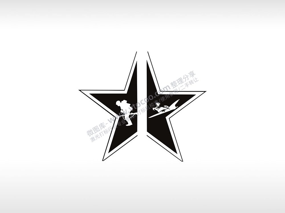 星男女运动个性卡通图案线描PLT格式激光打标文件通用矢量图