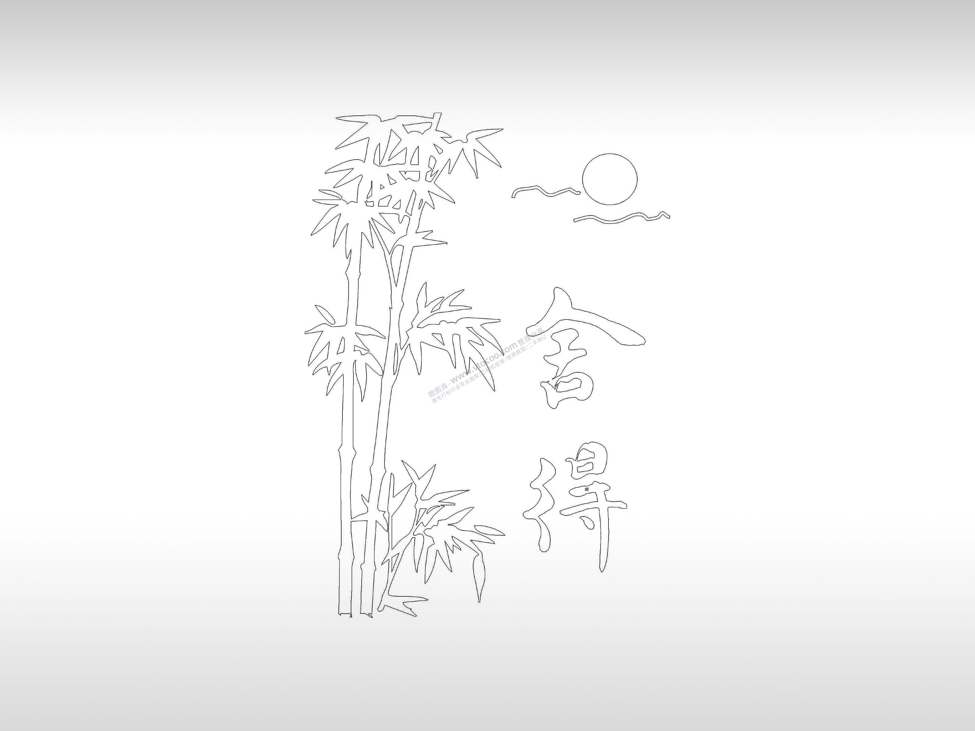 舍得手机壳个性卡通图案线描PLT格式激光打标文件通用矢量图