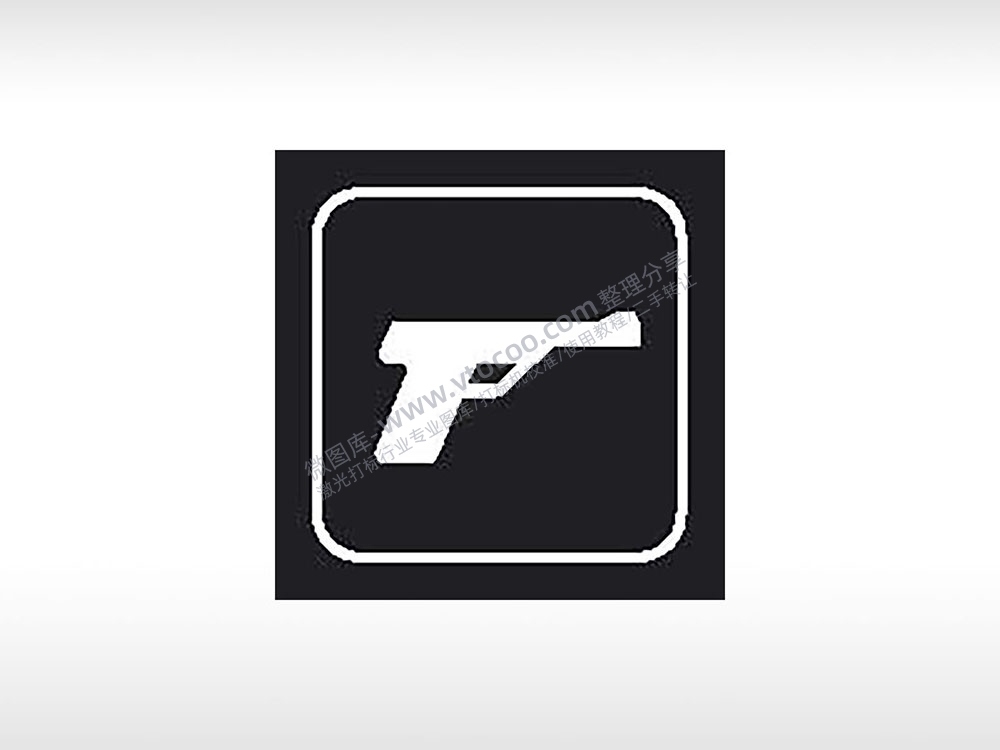 射击场运动公共标志生活日常公共图标系列布告栏黑色白色