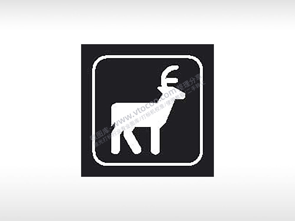 野生动物保护区鹿交通公共标志生活日常公共图标系列布告栏黑色白色