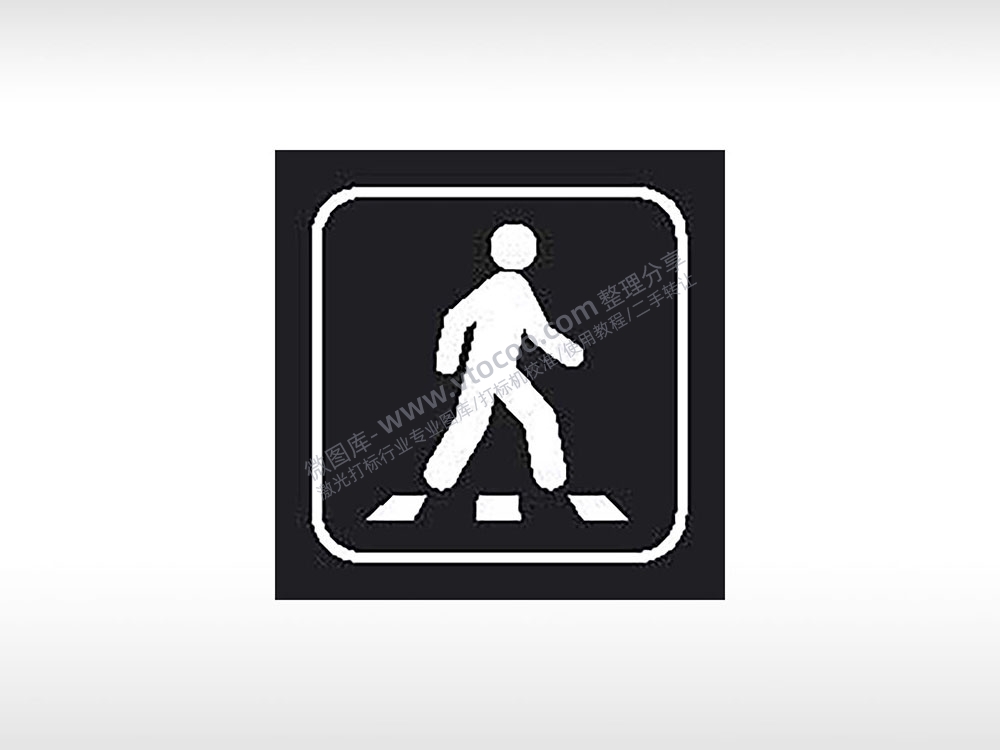 人行道斑马线交通公共标志生活日常公共图标系列布告栏黑色白色