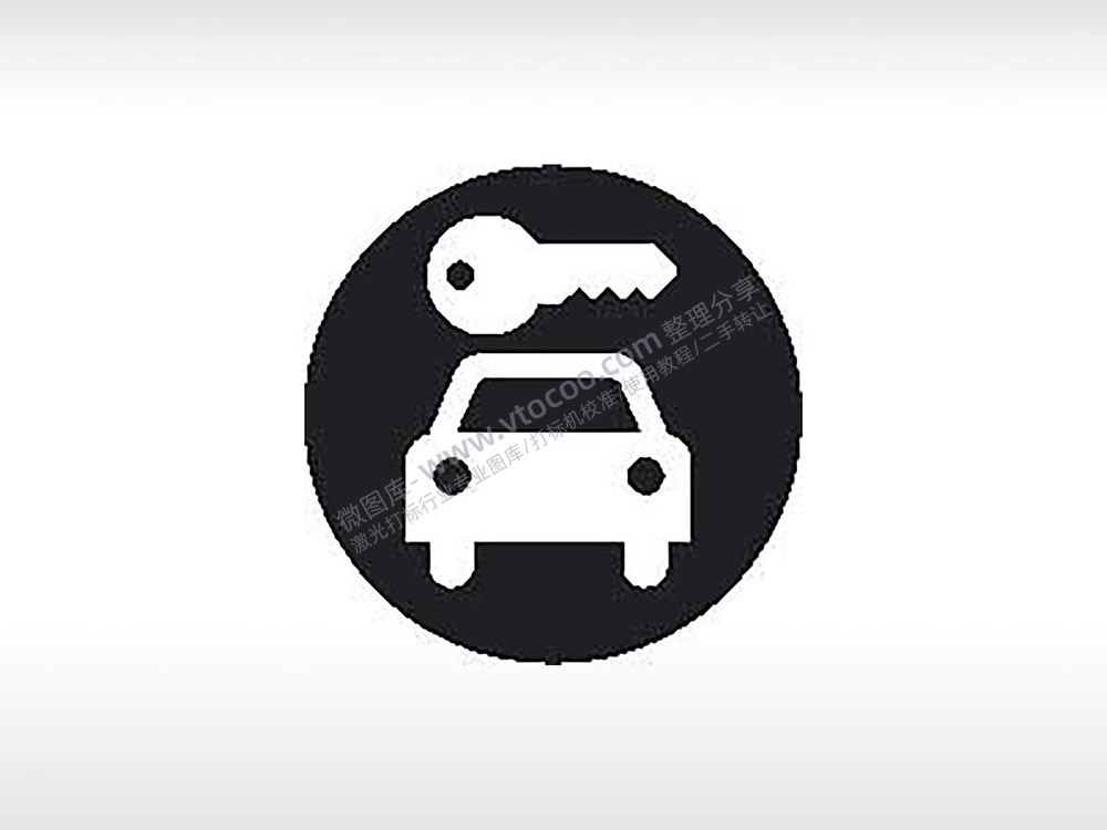 锁车租车公共标志生活日常公共图标系列布告栏黑色白色