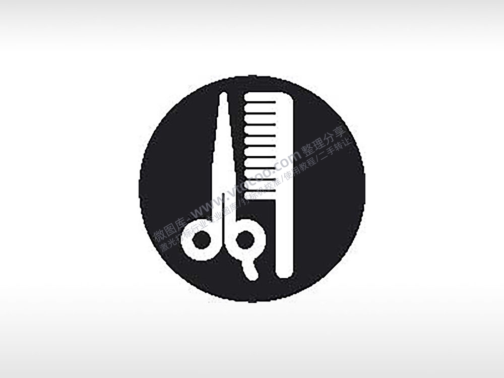 理发店公共标志生活日常公共图标系列布告栏黑色白色