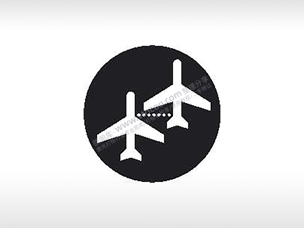 飞机航线交通运输公共标志生活日常公共图标系列布告栏黑色白色