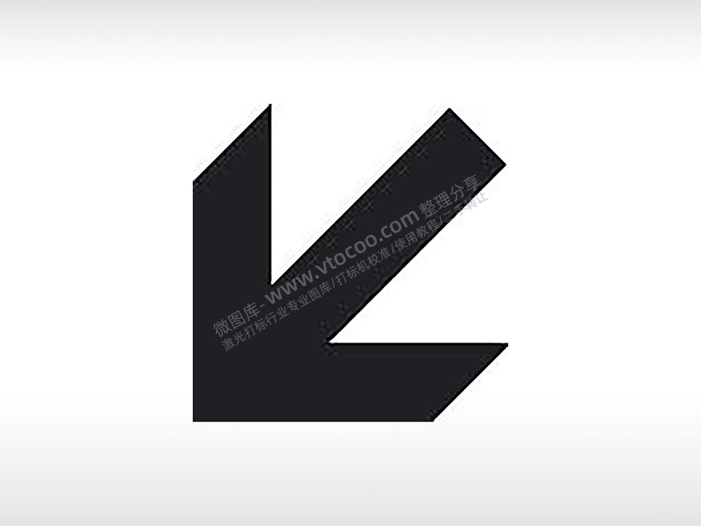 向左下方箭头符号公共标志生活日常公共图标系列布告栏黑色白色