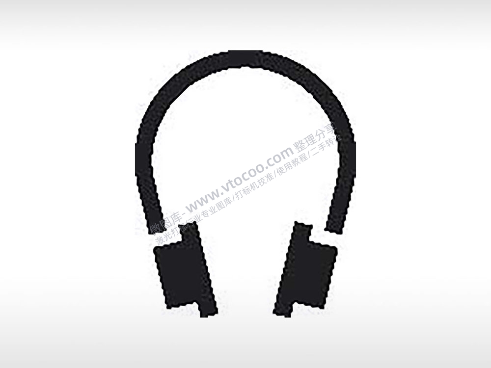 耳机公共标志生活日常公共图标系列布告栏黑色白色