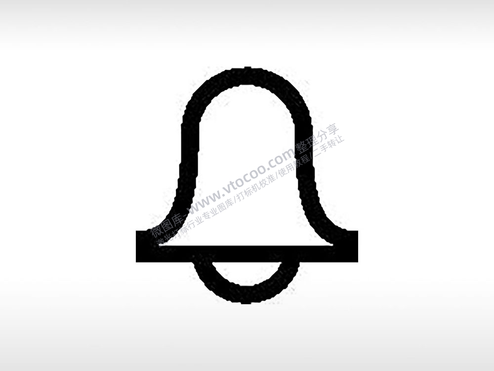 铃铛图标公共标志生活日常公共图标系列布告栏黑色白色