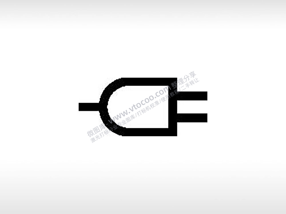 两头插头公共标志生活日常公共图标系列布告栏黑色白色