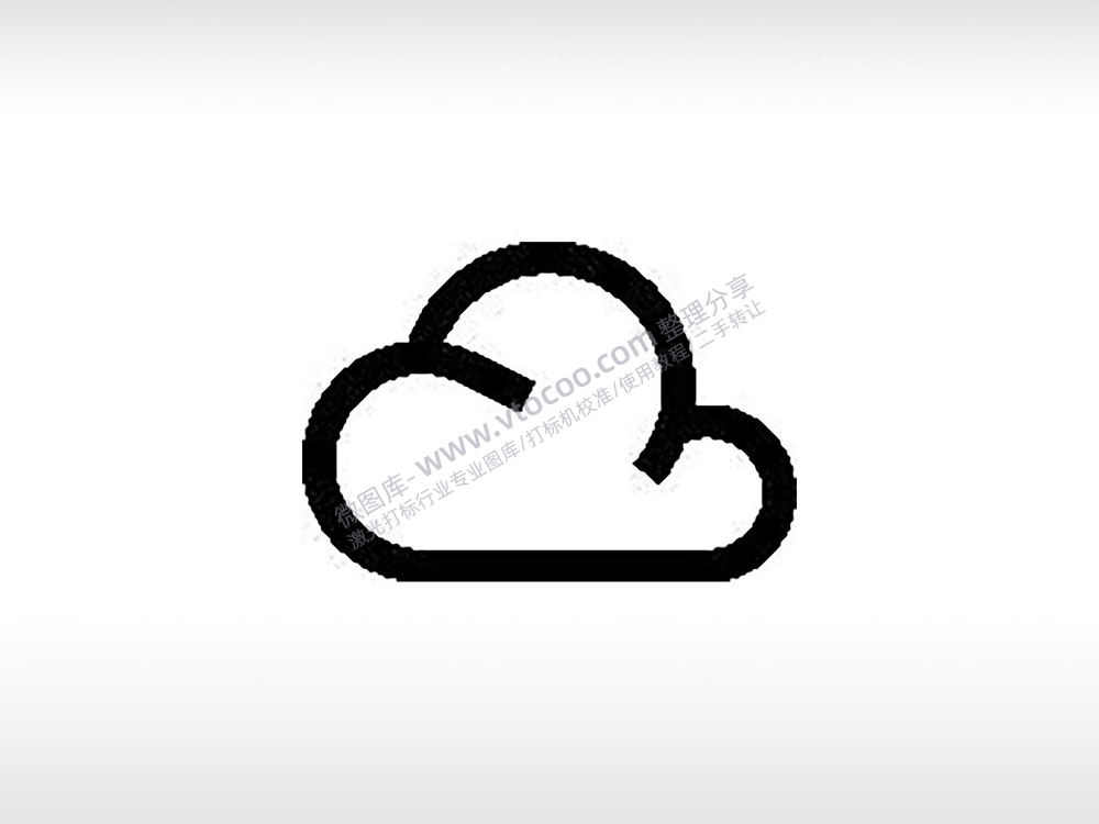 云朵公共标志生活日常公共图标系列布告栏黑色白色