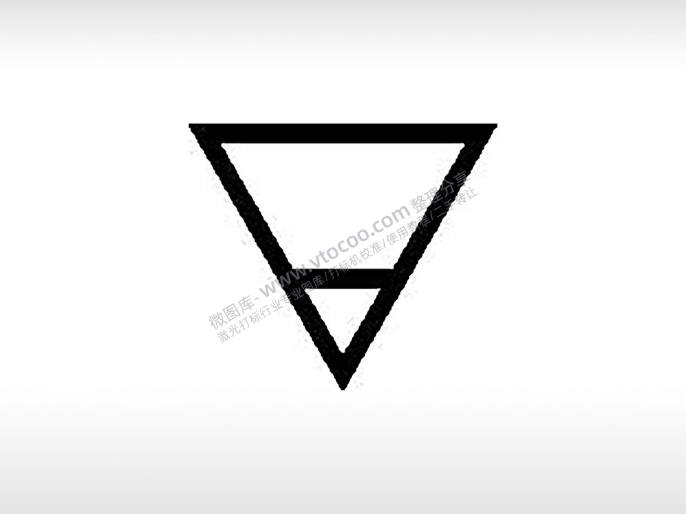 倒三角符号形状公共标志生活日常公共图标系列布告栏黑色白色