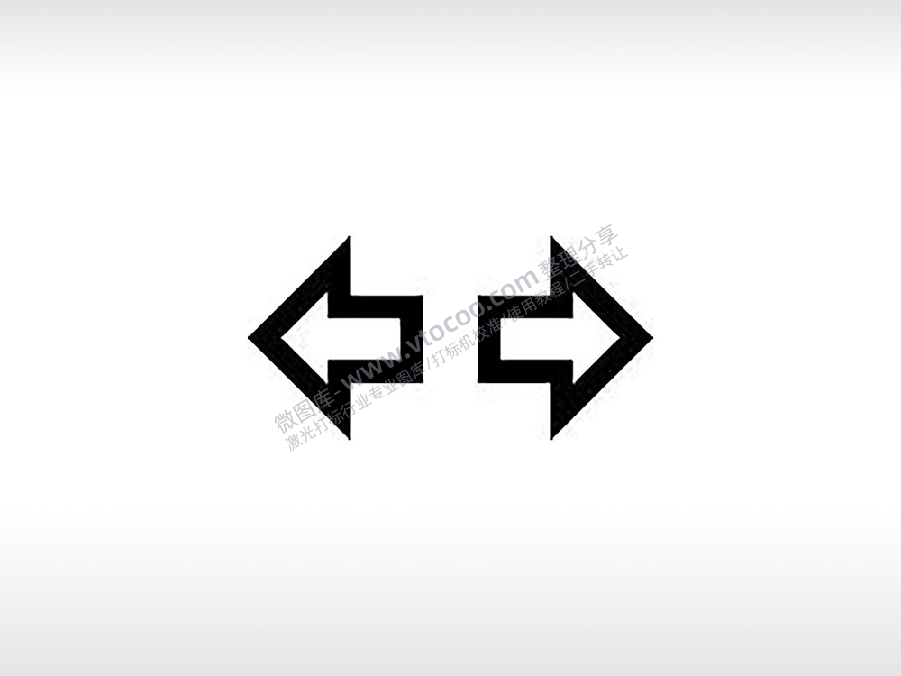 双向箭头公共标志生活日常公共图标系列布告栏黑色白色
