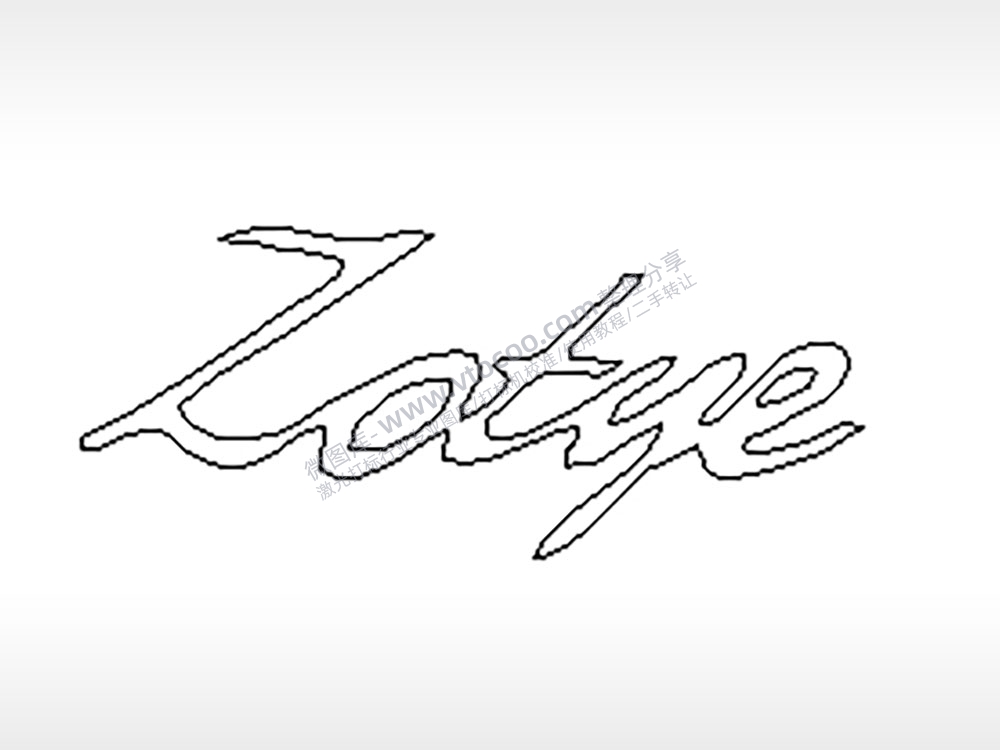 zatye汽车车标雕刻挂坠项链PLT格式激光打标文件通用矢量图