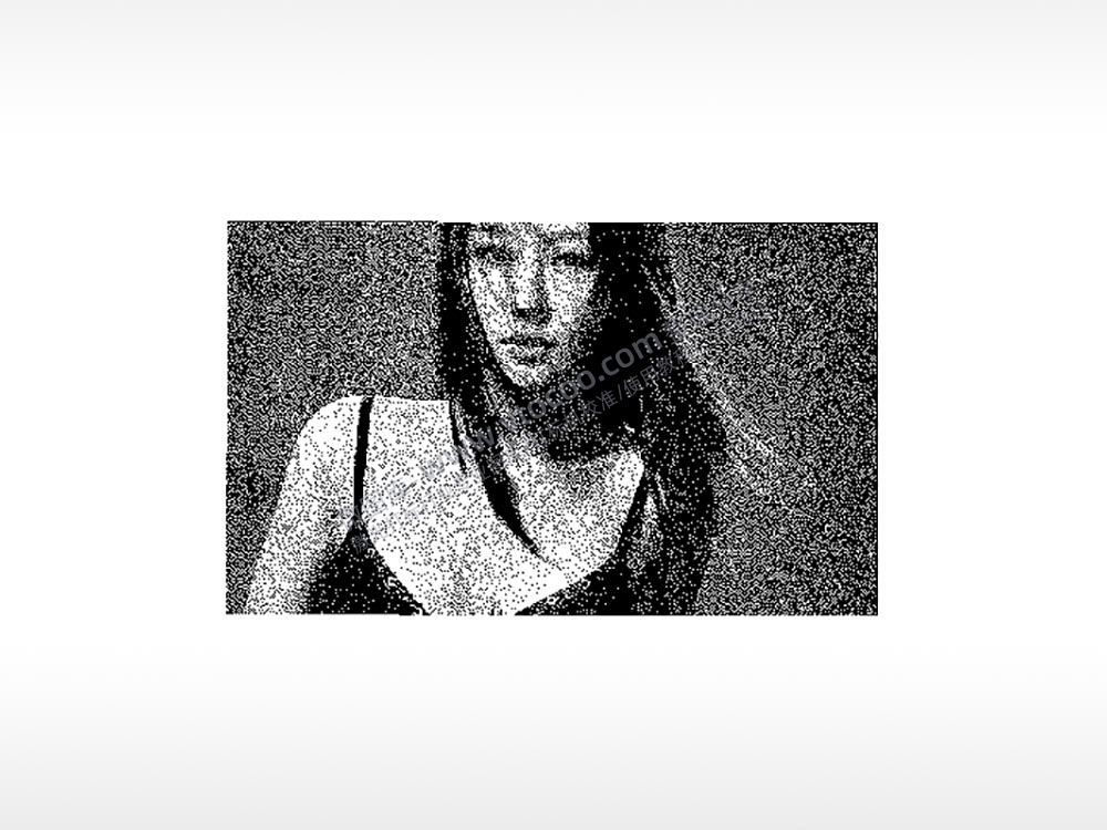 画像素描点点美女EZD格式激光打标文件通用矢量图