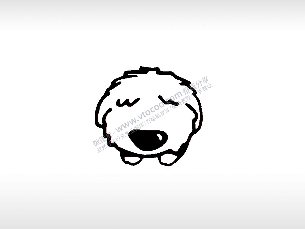 古牧1宠物狗牌PLT格式激光打标文件通用矢量图