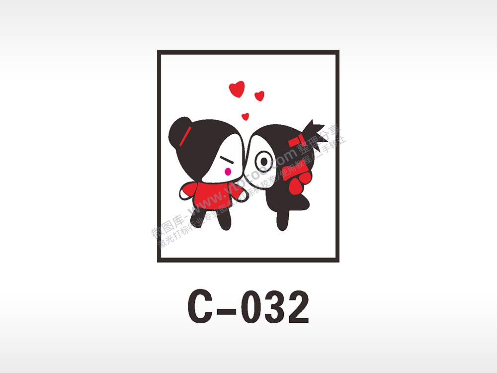 汽车贴花卡通名图精品车贴精选AI8.0格式激光打标文件通用矢量图