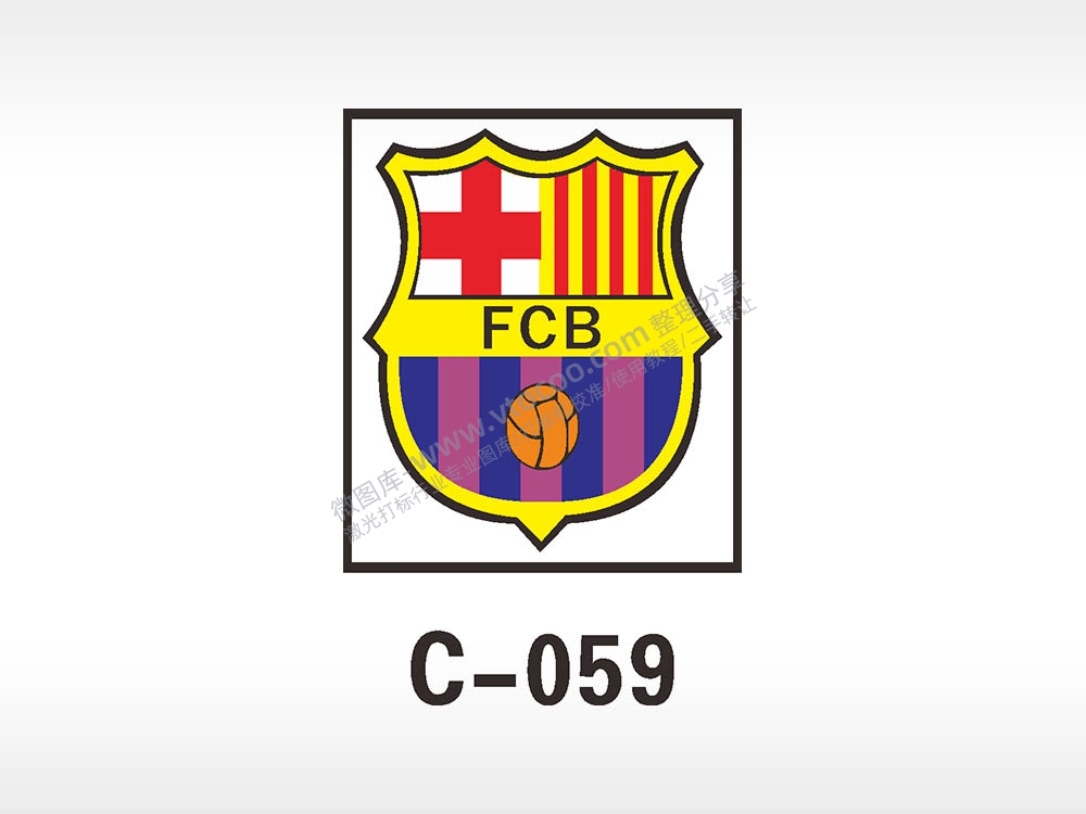 FCB巴萨队徽汽车贴花卡通名图精品车贴精选