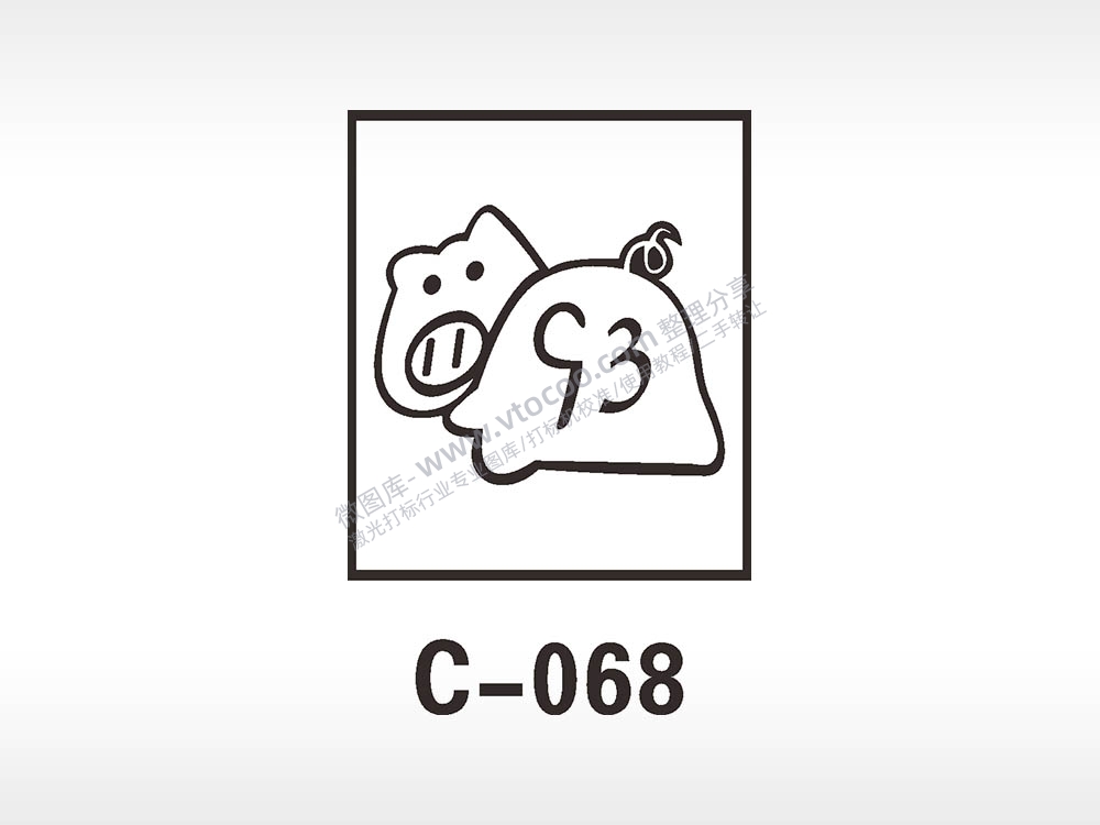 汽车贴花卡通名图精品车贴精选AI8.0格式激光打标文件通用矢量图