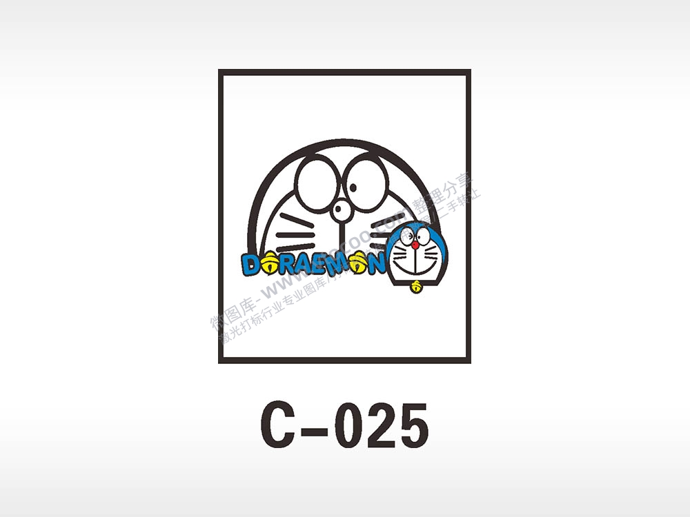 哆啦A梦汽车贴花精品车贴精选AI8.0格式激光打标文件通用矢量图