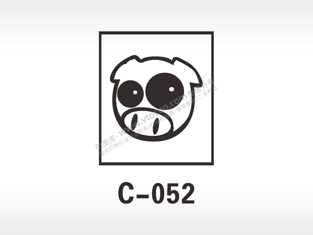 小猪汽车贴花卡通精品车贴精选AI8.0格式激光打标文件通用矢量图