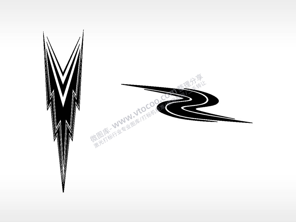 汽车贴花卡通名图精品车贴精选AI8.0格式激光打标文件通用矢量图