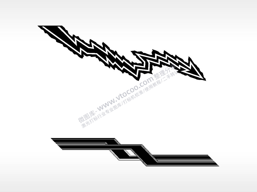 汽车贴花卡通名图精品车贴精选AI8.0格式激光打标文件通用矢量图